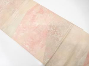 アンティーク　花唐草模様織り出し袋帯（材料）